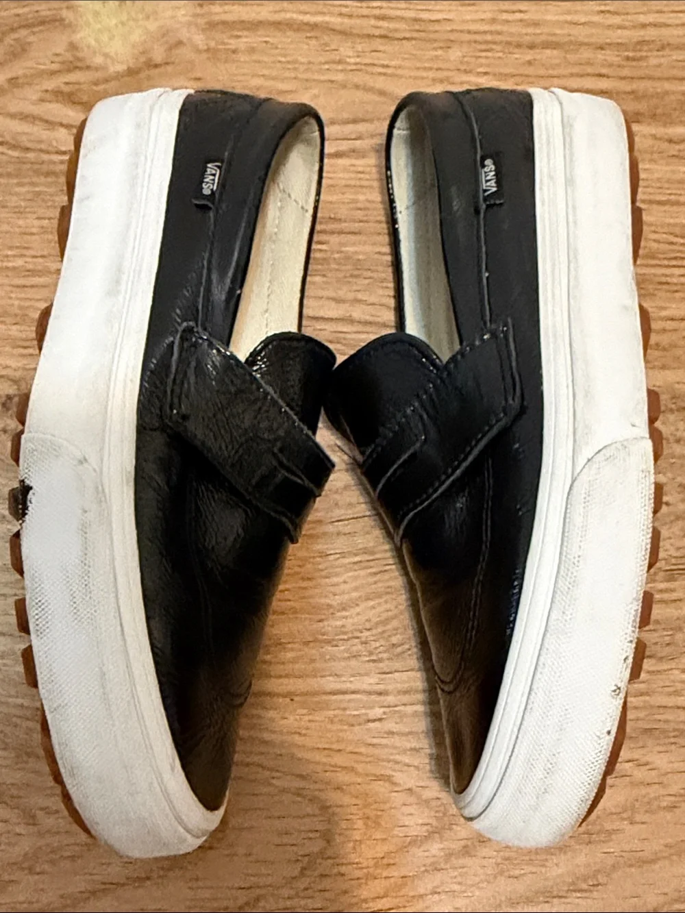 Vans Black Style 53 DX Slip-On Loafers with White Solemn